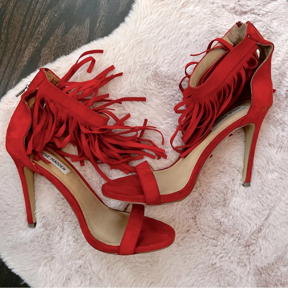 Steve Madden heels with fringe
